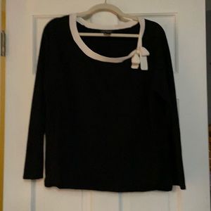 Lane Bryant 14/16 Dressy Cream Bow Front Sweater